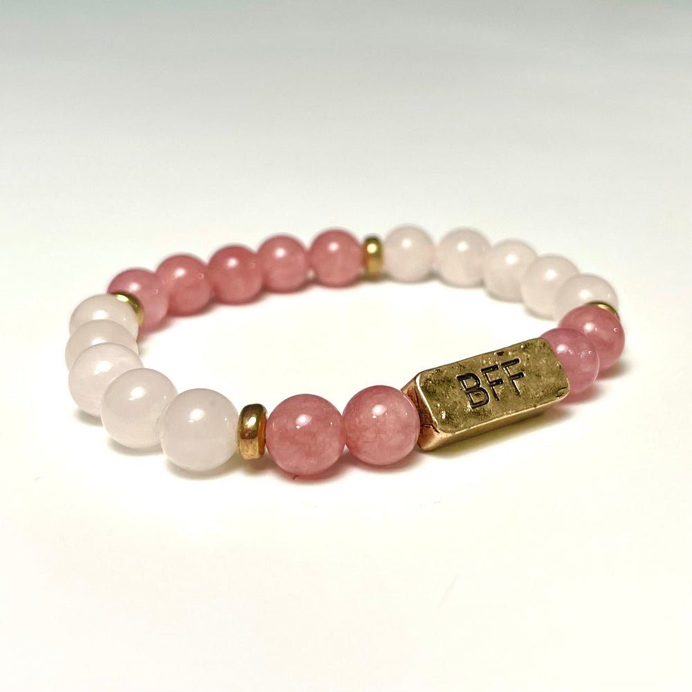 ROSE QUARTZ: Love & Beauty - BrightFuture.Org Shop, Meditation Bead Bracelet | Rose Quartz Bracelet | Bright Future