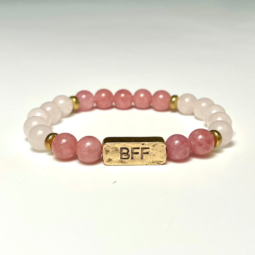 ROSE QUARTZ: Love & Beauty - BrightFuture.Org Shop, Meditation Bead Bracelet | Rose Quartz Bracelet | Bright Future